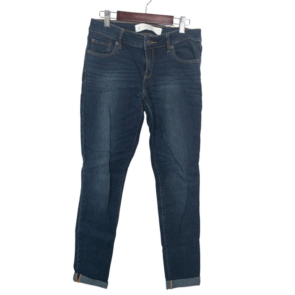 Bundle of Abercrombie Denim SZ 27 Light Wash and Dark Wash Jeans Skinny Leg Low - Picture 5 of 14